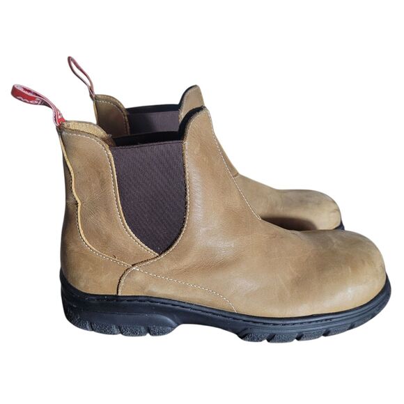 Mellow Walk Maddy Chelsea Pull On Boots Women's Size 10 Tan Composite Toe Safety - Picture 1 of 11